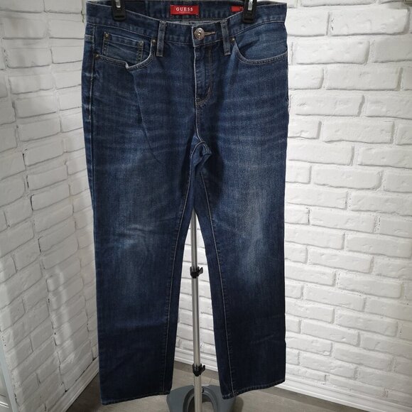 Guess Men's Size 33/32 Slim Straight Del Mar Fit Medium Wash Blue Jeans - Picture 1 of 14